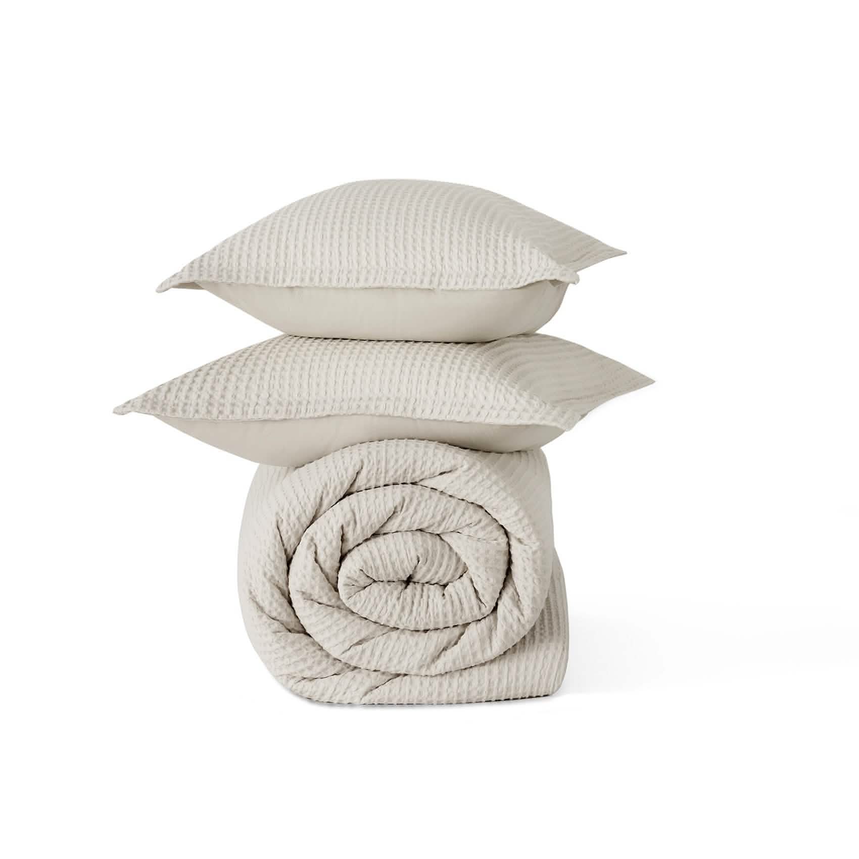 GentleSoft™ Cotton Waffle Weave Comforter Set