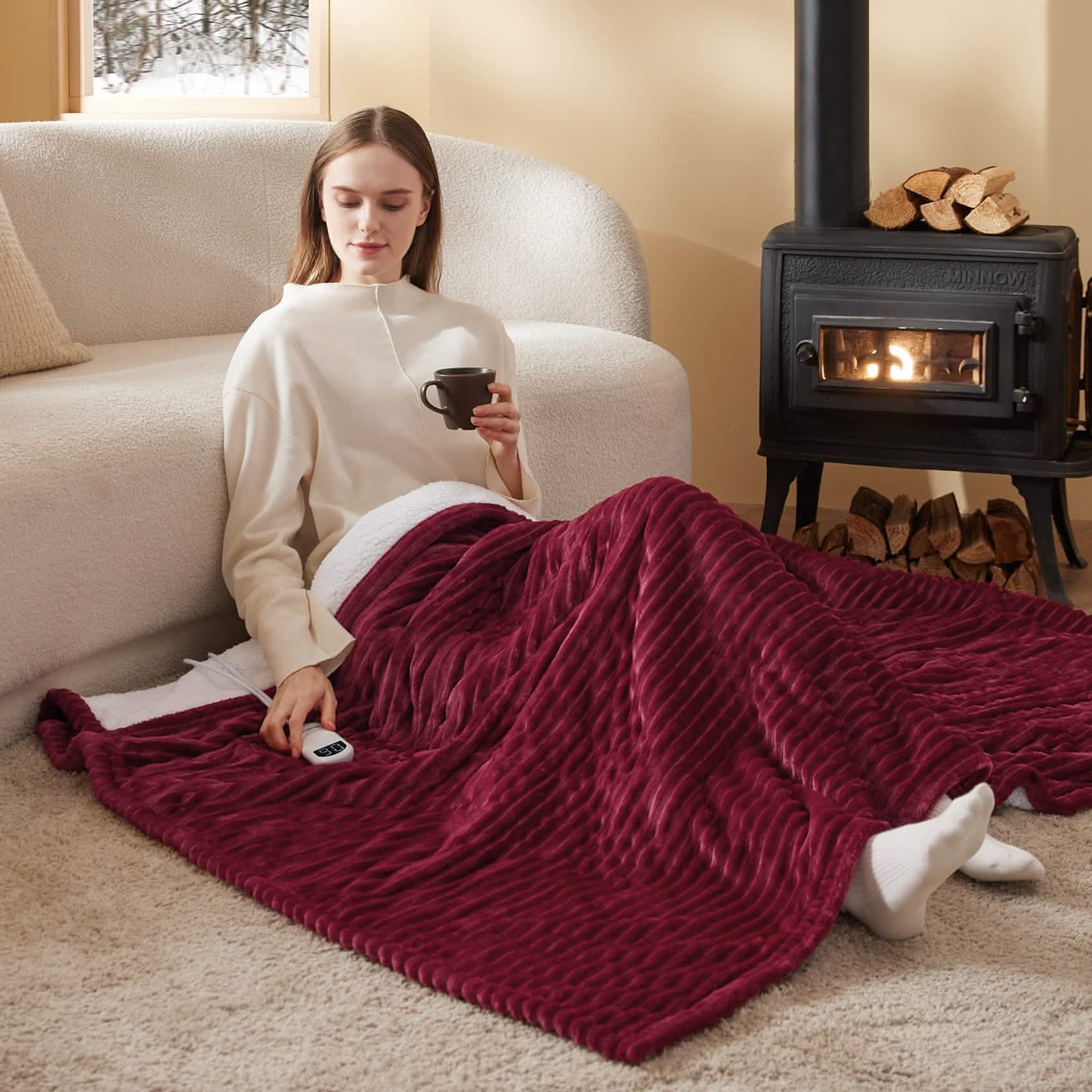 GentleSoft® Ribbed Heated Blanket