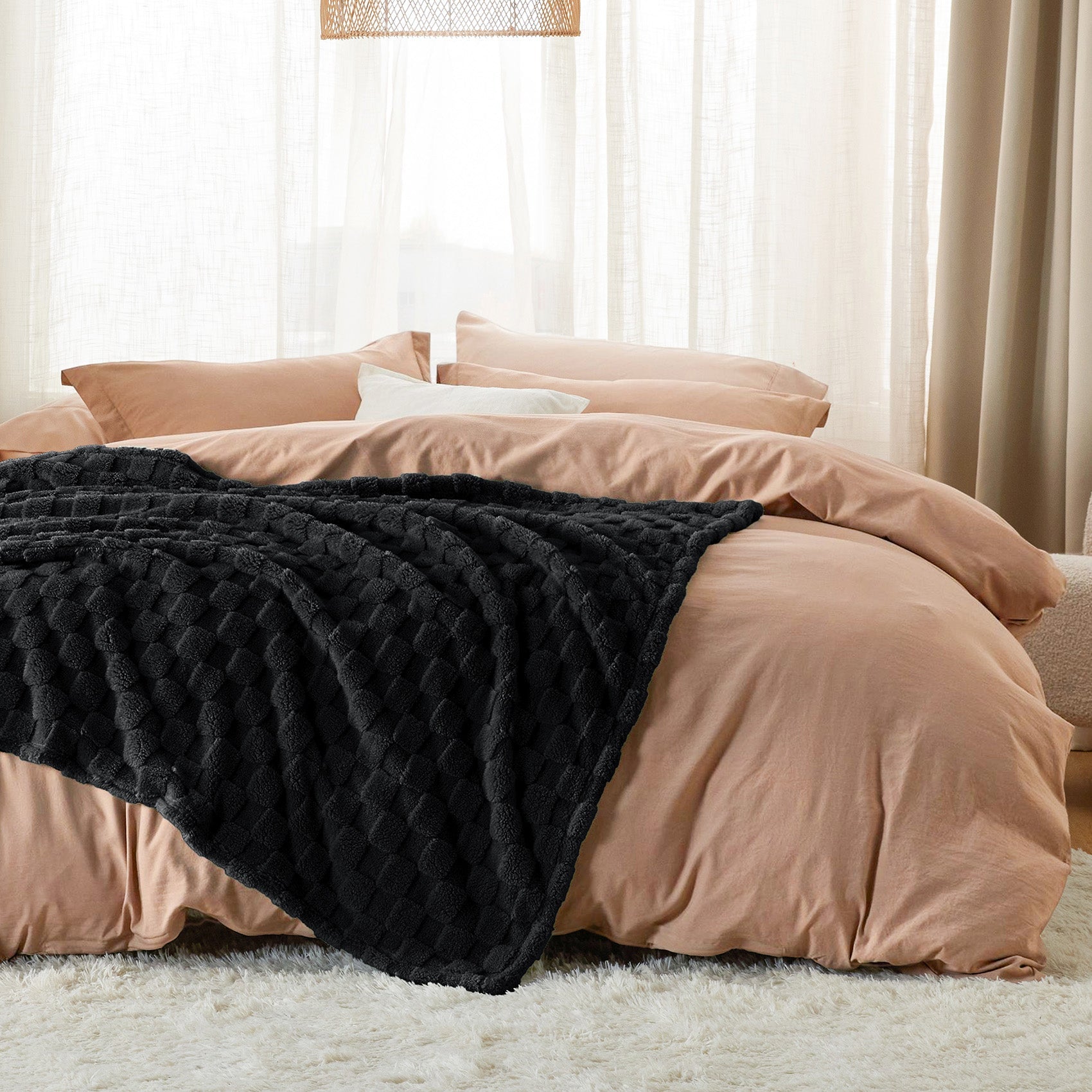 Jacquard Shaggy Sherpa Blanket