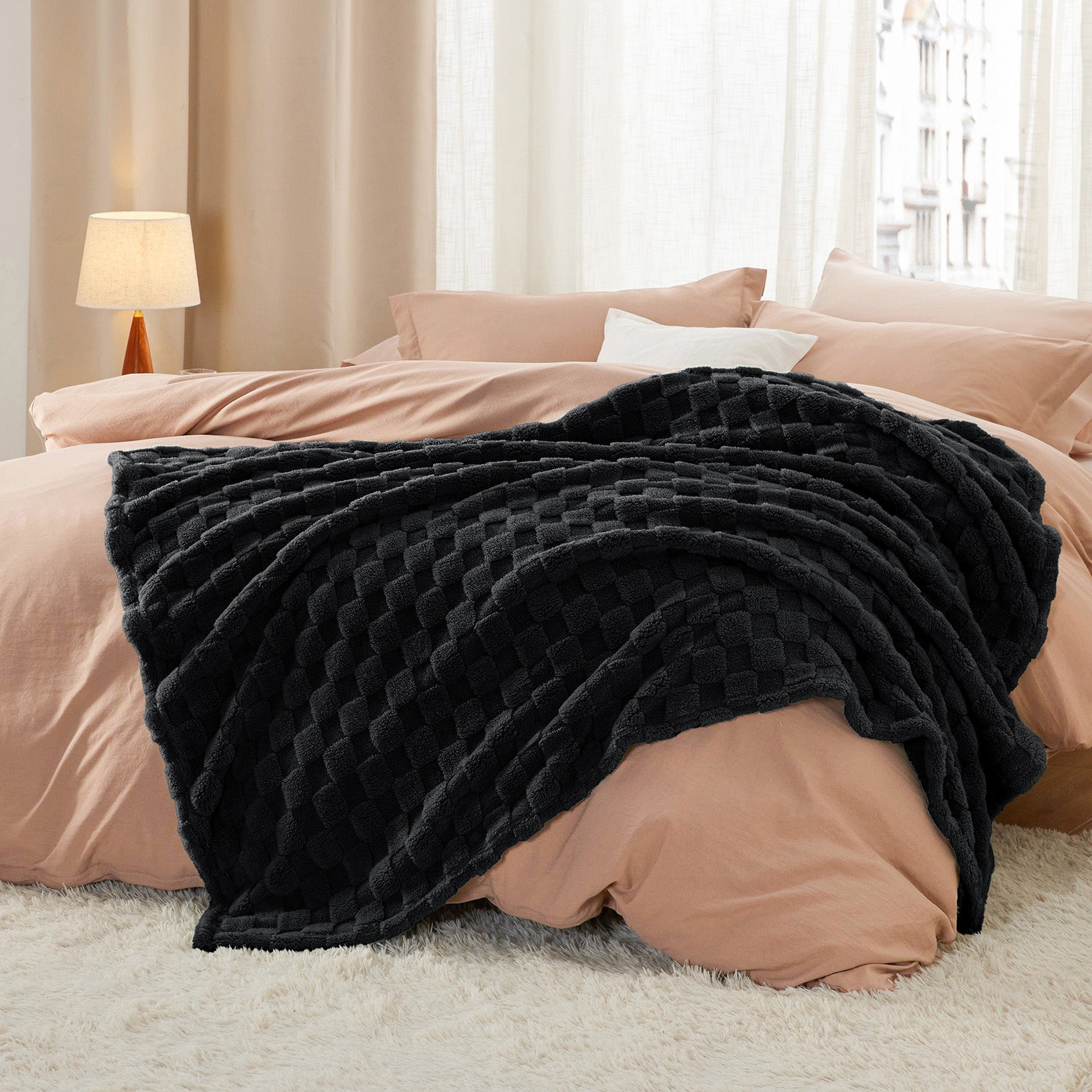 Jacquard Shaggy Sherpa Blanket
