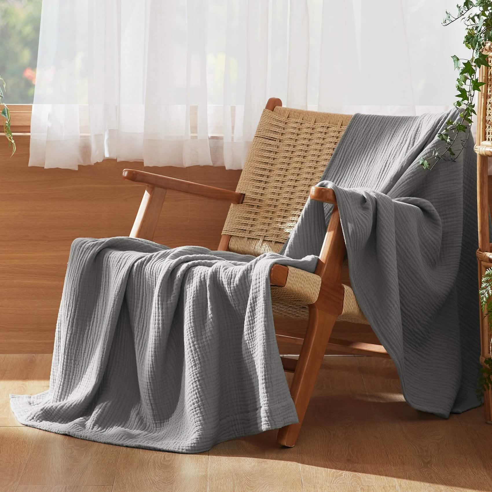 GentleSoft® 100% Cotton Gauze Spring Throw Blanket