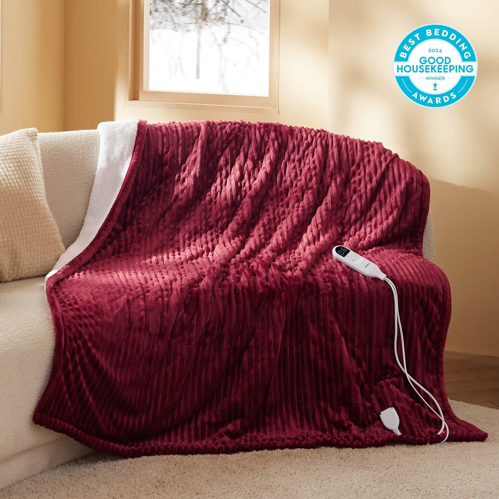 GentleSoft® Ribbed Heated Blanket