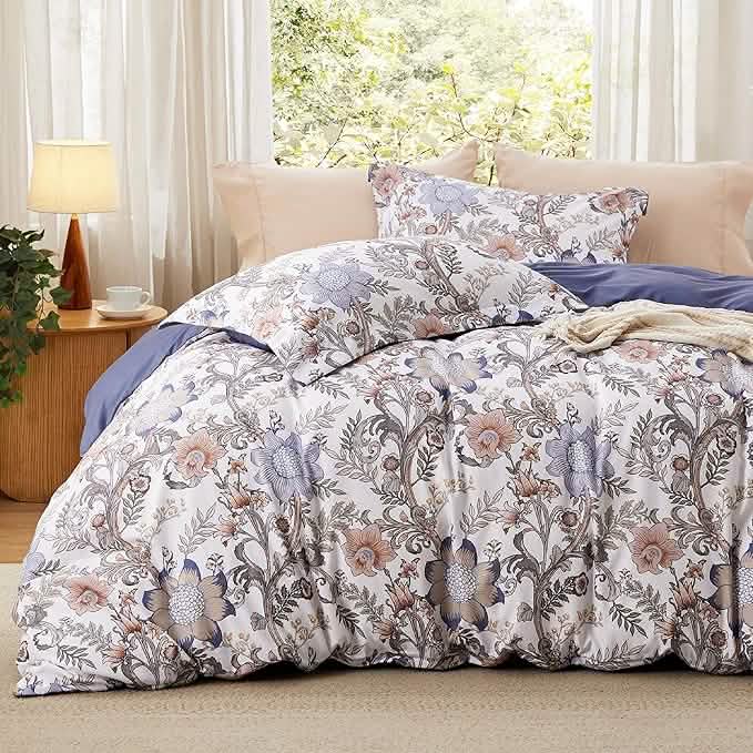 GentleSoft™ Reversible Floral Duvet Cover Set