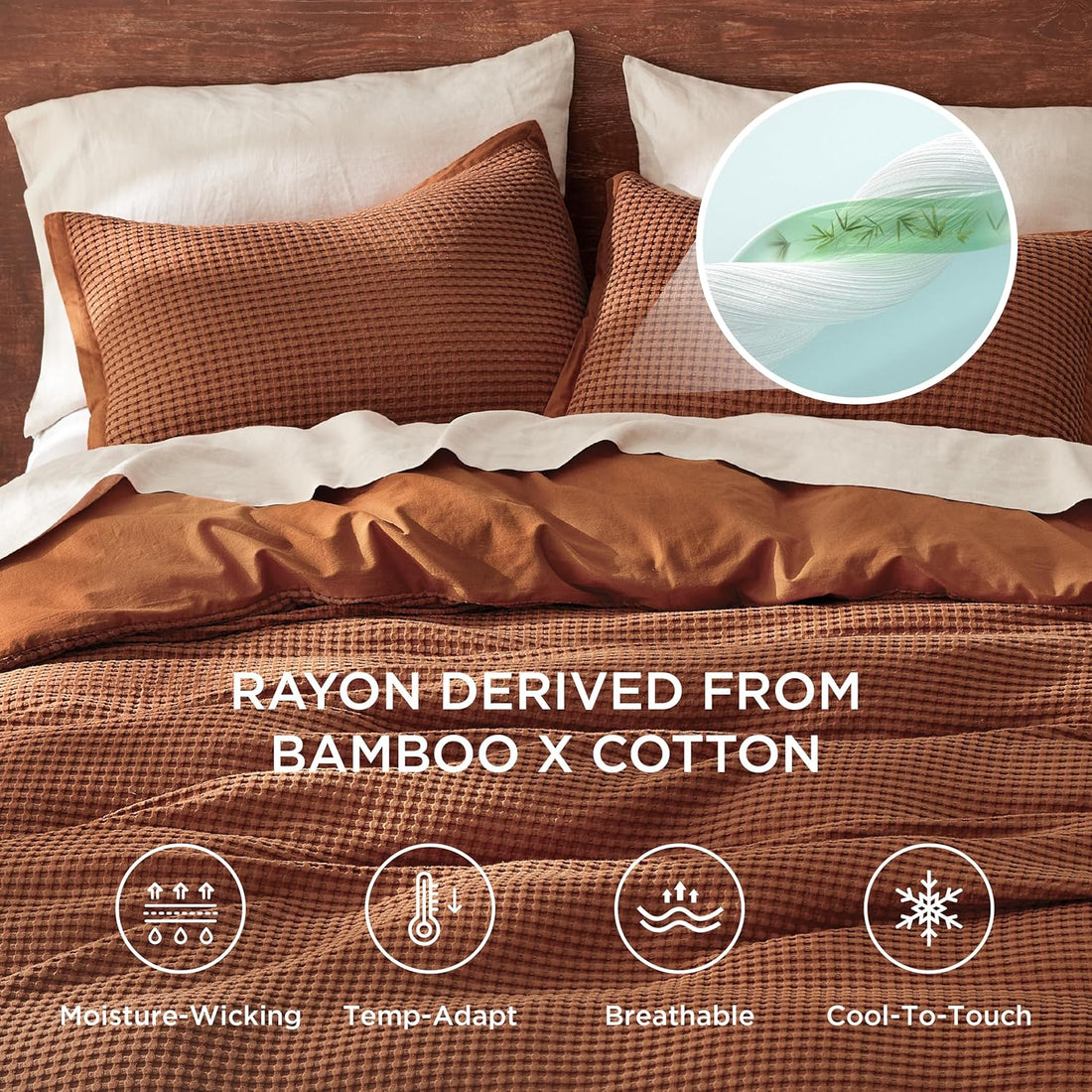 GentleSoft™ Cooling Waffle Duvet Cover Set