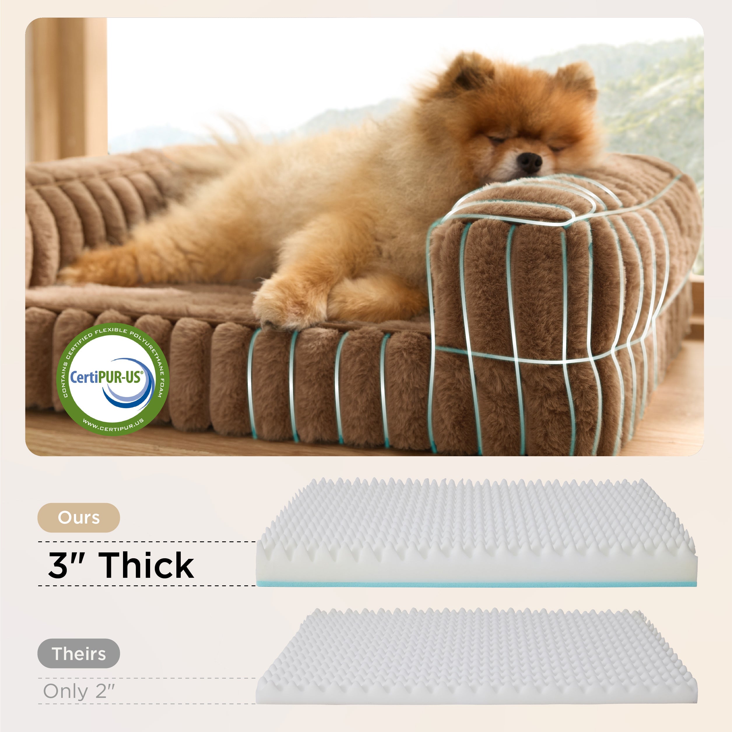 Corduroy Fleece Pet Sofa