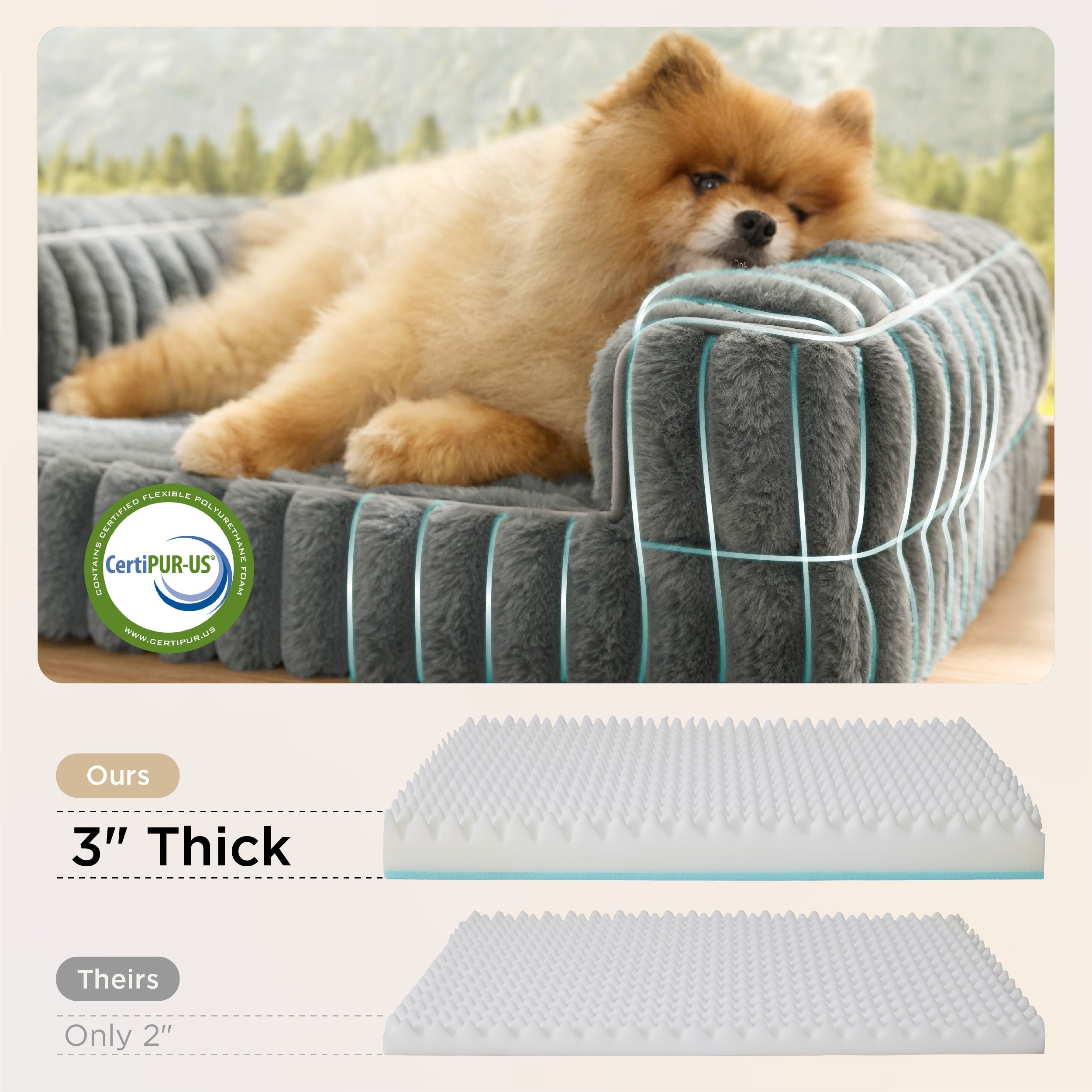 Corduroy Fleece Pet Sofa