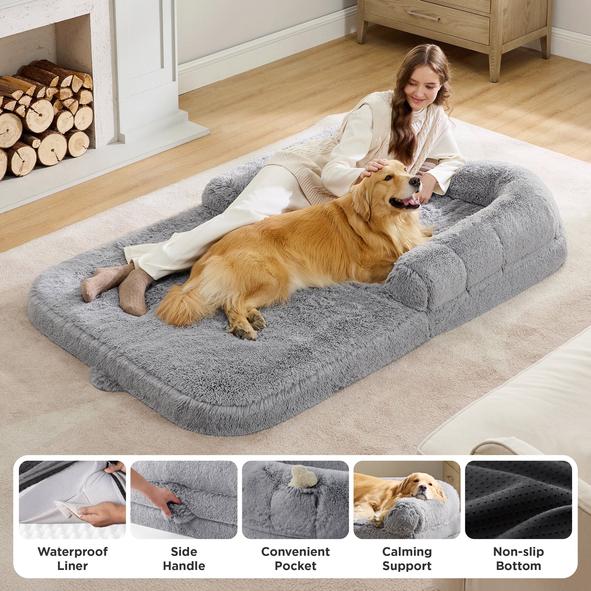 Foldable Human Dog Bed