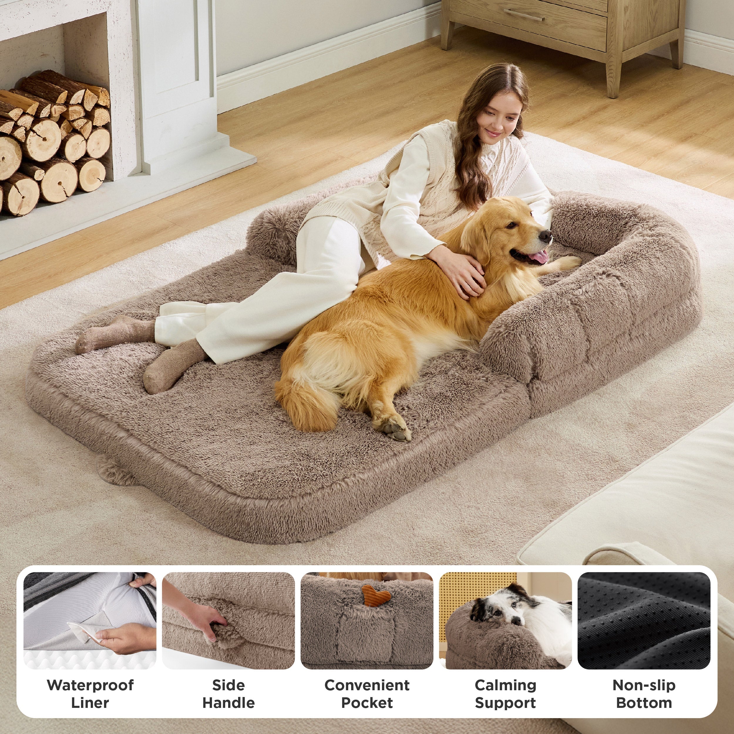 Foldable Human Dog Bed