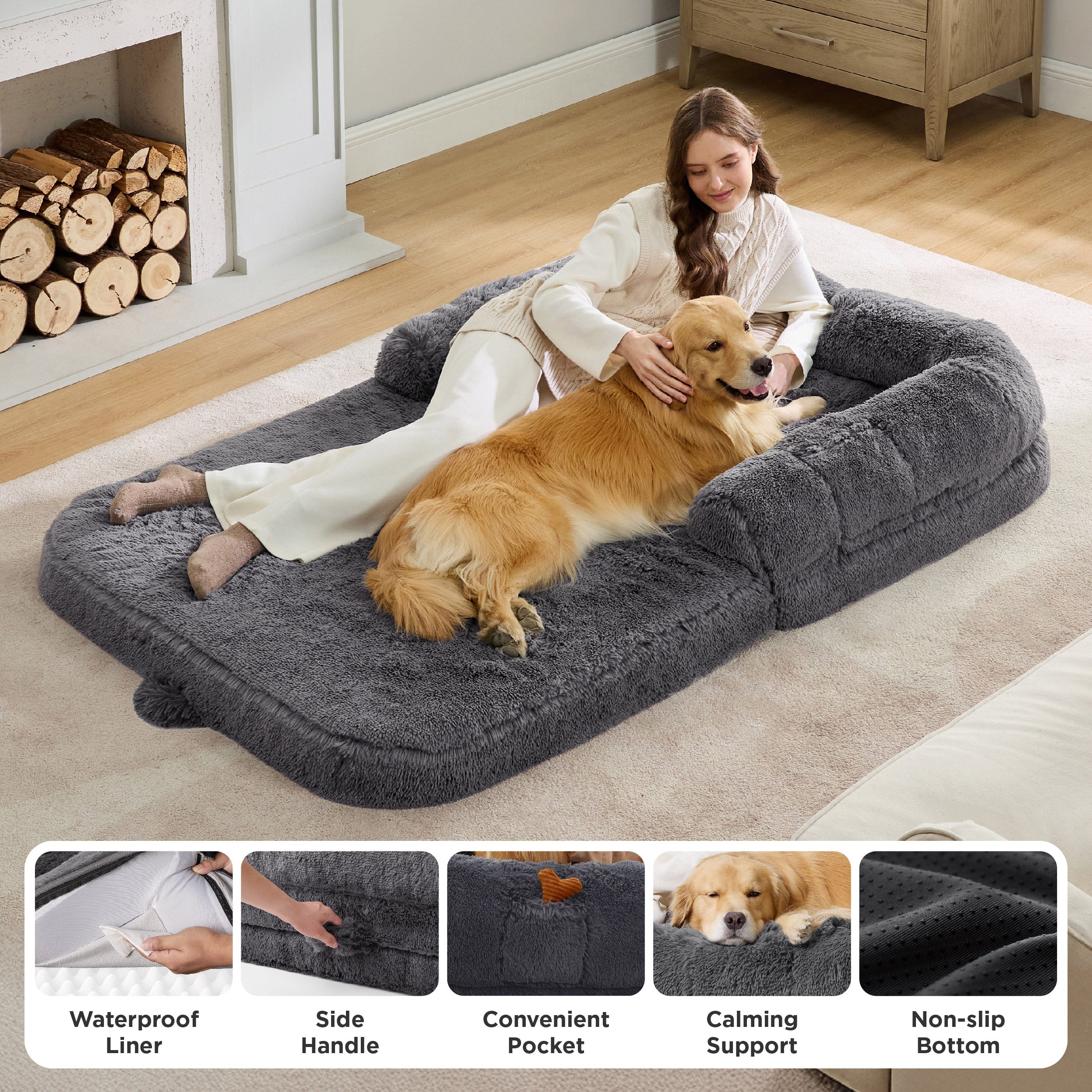 Foldable Human Dog Bed