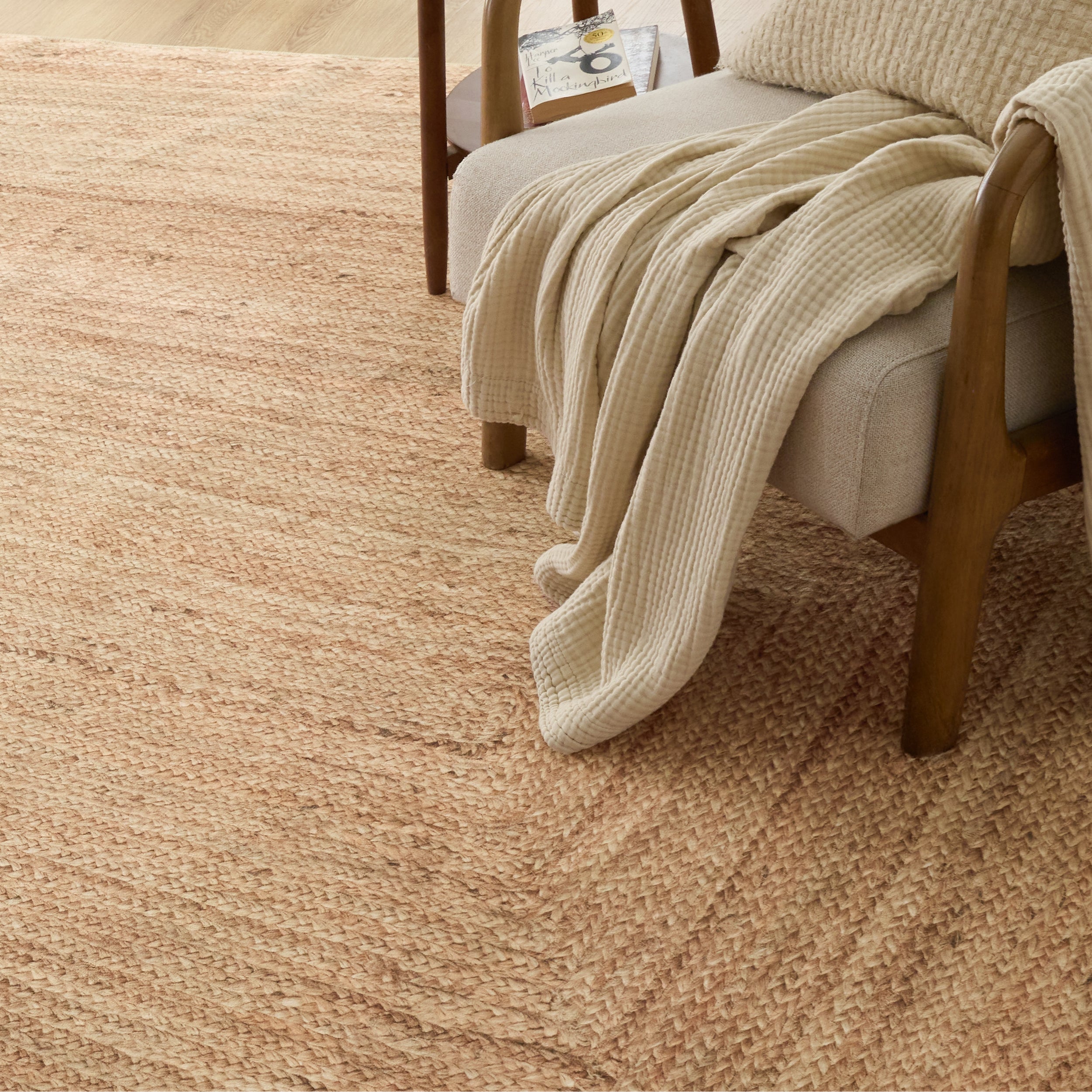 Faux Cashmere Jute-Look Area Rug