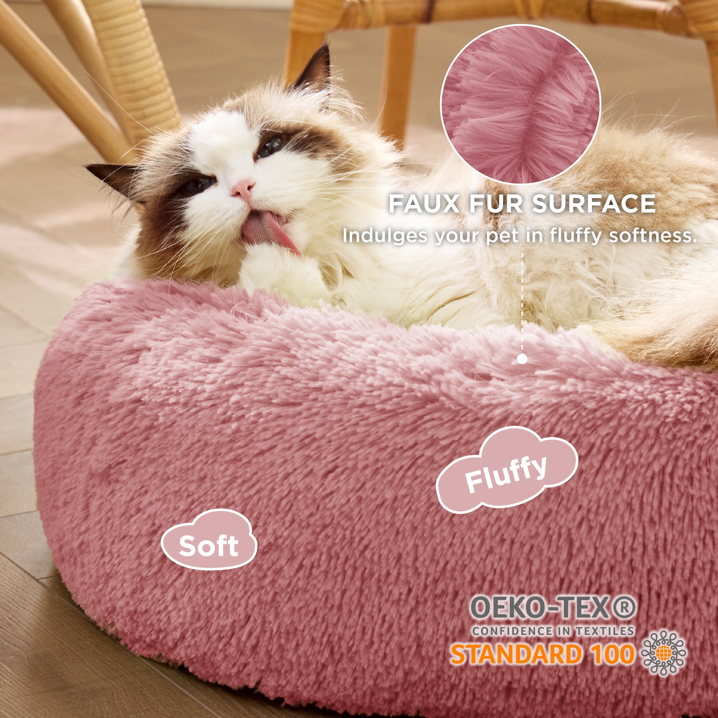 Calming Donut Bed for Dogs and Cats